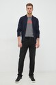 HUGO cardigan din bumbac 50474809 bleumarin AW23