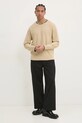 HUGO sweter bawełniany 50474813 beżowy AW24