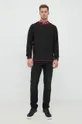 Βαμβακερό πουλόβερ HUGO μαύρο