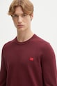 HUGO sweter bawełniany bordowy 50475083