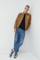 Vlněný svetr HUGO 50476832 námořnická modř AW24