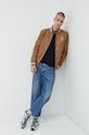 HUGO sweter wełniany 50476832 granatowy AW25
