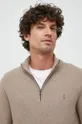 rjava Bombažen pulover Polo Ralph Lauren
