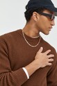 Abercrombie & Fitch sweter bawełniany brązowy KI120.1631.400