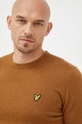 brązowy Lyle & Scott sweter z domieszką wełny Męski