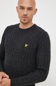 Lyle & Scott pulover din amestec de lana negru KN732V.W155