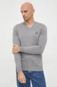 Sveter s prímesou vlny Lyle & Scott  85% Bavlna, 15% Vlna