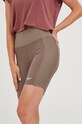 Reebok pantaloni scurți de yoga tricotaj maro HM5767