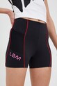 LaBellaMafia pantaloni scurți de antrenament Wake Up tricotaj negru LB.26370