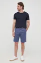 Pamučne kratke hlače Tommy Hilfiger mornarsko plava