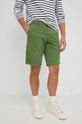 Bombažne kratke hlače Marc O'Polo zelena