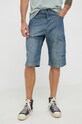 G-Star Raw szorty jeansowe D21475.C611 niebieski D21475.C611