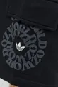 fekete adidas Originals pamut rövidnadrág