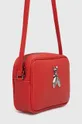 Δερμάτινη τσάντα Patrizia Pepe κόκκινο