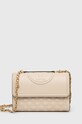 Tory Burch torebka skórzana Fleming skóra licowa beżowy 76997.122