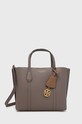 Tory Burch torebka skórzana Perry Small Triple-Compartment skóra licowa szary 81928.093