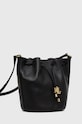 Usnjena torbica Lauren Ralph Lauren 431876723003 črna AW22