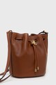 Δερμάτινη τσάντα Lauren Ralph Lauren 431876723004 καφέ AW22