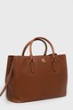 Kožená kabelka Lauren Ralph Lauren 431876724005 hnedá AW22