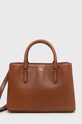 Kožená kabelka Lauren Ralph Lauren usňová koža hnedá 431876725005