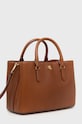 Δερμάτινη τσάντα Lauren Ralph Lauren 431876725005 καφέ AW22