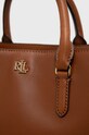 Kožená kabelka Lauren Ralph Lauren hnedá 431876725005