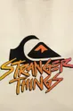 Βαμβακερή τσάντα Quiksilver X Stranger Things μπεζ