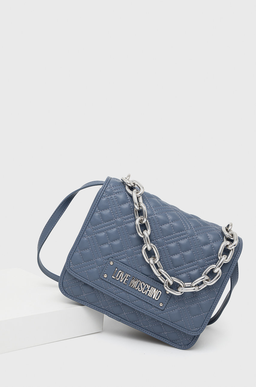 granatowy Love Moschino torebka Damski