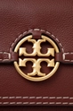 μπορντό Δερμάτινη τσάντα Tory Burch