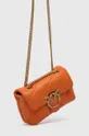 Δερμάτινη τσάντα Pinko πορτοκαλί