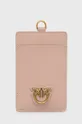 Δερμάτινο πορτοφόλι και θήκη καρτών Pinko  Φυσικό δέρμα
