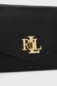 čierna Kožená kabelka Lauren Ralph Lauren