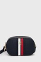 Τσάντα Tommy Hilfiger απομίμηση λείου δέρματος σκούρο μπλε AW0AW13178.9BYY