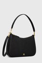Lauren Ralph Lauren torebka skórzana 431883768008 czarny AW22