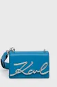 μπλε Δερμάτινη τσάντα Karl Lagerfeld Γυναικεία