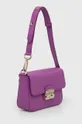 Usnjena torbica Furla Metropolis vijolična