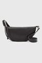 AllSaints torebka skórzana HALF MOON XBODY skóra licowa czarny WB027Z