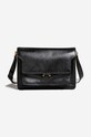 Marni poșetă de piele uni negru SBMP0103U3.P2644.Z582N