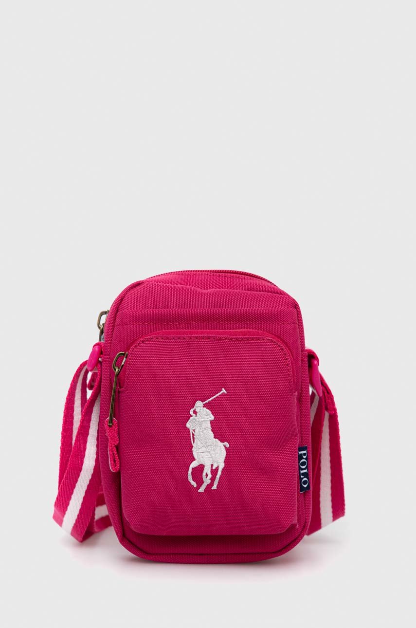 Παιδικό τσαντάκι Polo Ralph Lauren υφασμάτινο ροζ 9AR011