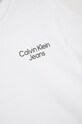 Chłopiec Calvin Klein Jeans t-shirt bawełniany dziecięcy IB0IB01319.9BYY IB0IB01319.9BYY biały