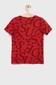 Παιδικό βαμβακερό μπλουζάκι Guess κόκκινο
