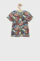 Παιδικό βαμβακερό μπλουζάκι Guess γκρί