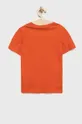Otroška bombažna kratka majica Calvin Klein Jeans oranžna