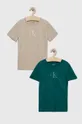 πράσινο Παιδικό βαμβακερό μπλουζάκι Calvin Klein Underwear 2-pack Για αγόρια