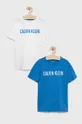 niebieski Calvin Klein Underwear t-shirt bawełniany dziecięcy 2-pack Chłopięcy