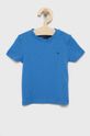 fioletowy Tommy Hilfiger t-shirt bawełniany dziecięcy Chłopięcy