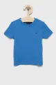 fialová Detské bavlnené tričko Tommy Hilfiger Chlapčenský