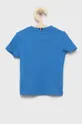 Otroška bombažna kratka majica Tommy Hilfiger vijolična