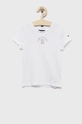 biały Tommy Hilfiger t-shirt bawełniany dziecięcy Chłopięcy