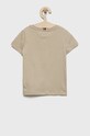 Dětské bavlněné tričko Tommy Hilfiger KB0KB07542.9BYY béžová AW22